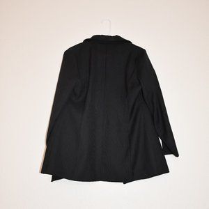 Woman's suit jacket （dark blue with vertical stripes）
